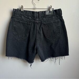 Vintage Lee Jeans Cut Off Jean Shorts Women's‎ 28" Black Denim Cotton Distressed